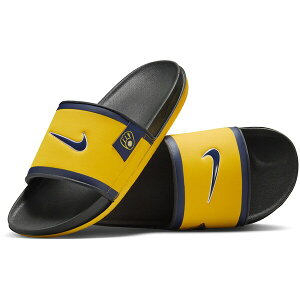 Nike �i�C�L �����Y �X�j�[�J�[ �yNike Offcourt Slide Milwaukee Brewers�z �T�C�Y US_M_14 Amarillo/Dark Smoke Grey/Midnight Navy
