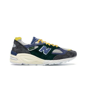 New Balance �j���[�o�����X �����Y �X�j�[�J�[ �yNew Balance 990v2 Aime Leon Dore Life in the Balance�z �T�C�Y US_M_4.5 Grey/Green-Blue