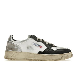 Autry �I�[�g���[ �����Y �X�j�[�J�[ �yAutry Medalist Leather Low Distressed White Black Silver�z �T�C�Y EU_44(29.0cm) White/Black/Silver