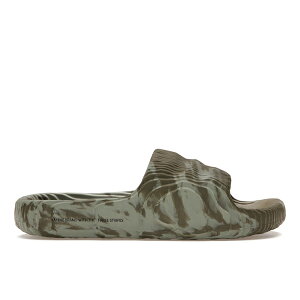 adidas �A�f�B�_�X �����Y �X�j�[�J�[ �yadidas Adilette 22 Slides Olive Strata Silver Green�z �T�C�Y US_M_4 Olive Strata/Silver Green/Core Black