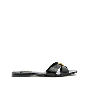 ���x���g�J���@�� ���f�B�[�X �T���_�� �V���[�Y Cross-strap jewel-embellished flat sandals Black