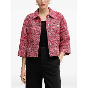 ���X ���b�V�� ���f�B�[�X �W���P�b�g���u���]�� �A�E�^�[ Button weave jacket Red