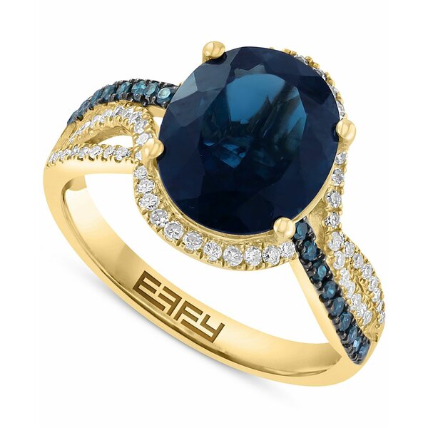 半額SALE／ エフィー コレクション レディース リング アクセサリー EFFYreg; London Blue Topaz 4-1 ct.  Diamond Ring in 14k Gold
