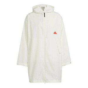adidas AfB_X Y Xj[J[ yMen's adidas Logo Solid Color Hooded Jacket Windbreaker White HN1943z TCY US_M_M