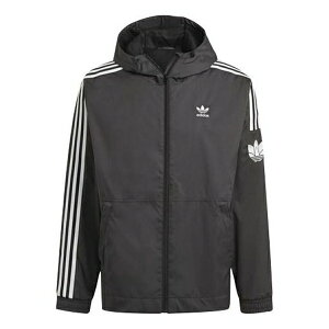 adidas AfB_X Y Xj[J[ yadidas 3d Windbrkr Sports Training Embroidered Logo Woven Hooded Jacket Black GN3551z TCY US_M_L