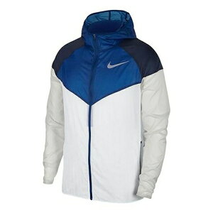 Nike iCL Y Xj[J[ yNike Running Colorblock Sports Hooded Jacket White,blue AR0258-100z TCY US_M_XL