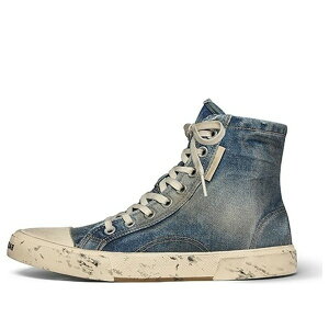 Balenciaga �o�����V�A�K �����Y �X�j�[�J�[ �yBalenciaga Paris High Top Sneakers 'Blue Destroyed Denim and Rubber' 688752W3RCL4090�z �T�C�Y US_10(28.0cm)