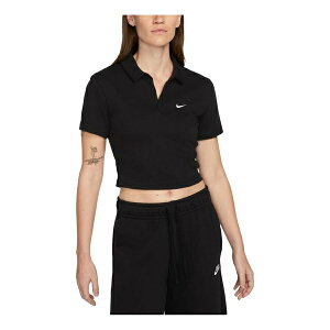 Nike iCL fB[X Xj[J[ y(WMNS) Nike Sportswear Essential Polo Shirt Asia Sizing 'Black White' DV7885-010z TCY US_W_S