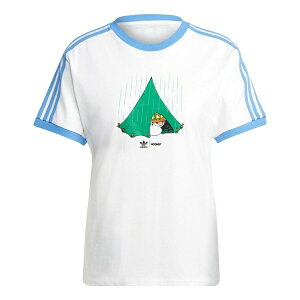 adidas AfB_X fB[X Xj[J[ y(WMNS) adidas Originals x Moomin 3-Stripe T-Shirt 'White' IB9938z TCY US_W_S