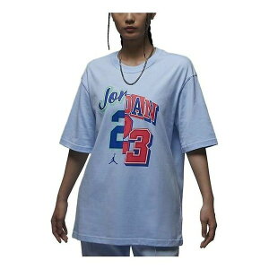 Air Jordan W[_ fB[X Xj[J[ y(WMNS) Air Jordan Graphic Logo Oversize T-shirt Asia Sizing 'Light Blue' FQ0362-456z TCY US_W_L