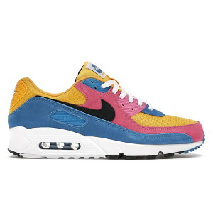 Nike �i�C�L �����Y �X�j�[�J�[ �yNike Air Max 90 Multicolor Suede�z �T�C�Y US_10(28.0cm) Yellow/Blue-White