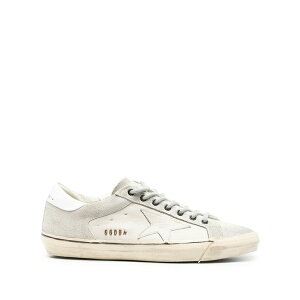 �S�[���f���O�[�X �����Y �X�j�[�J�[ �V���[�Y Super-star distressed leather sneakers Grey