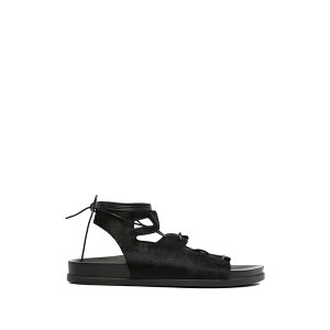 �A���V�G���g�O���[�N�T���_�� ���f�B�[�X �T���_�� �V���[�Y Trata pony lace-up sandals Black