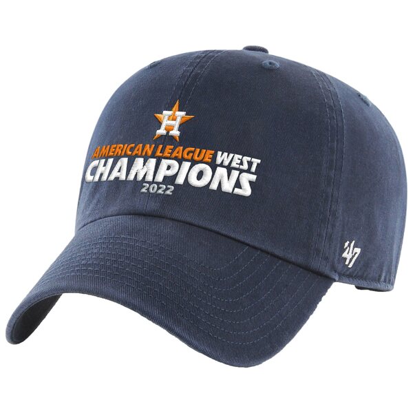 フォーティーセブン メンズ 帽子 アクセサリー Houston Astros '47 2022 AL West Division Champions Clean Up Adjustable Hat Navy：asty