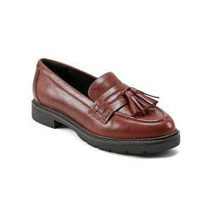 bN|[g fB[X T_ V[Y Women's Kiara Slip-On Almond Toe Casual Loafers Dark Natural Leather