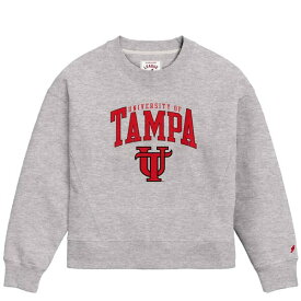 リーグカレッジエイトウェア レディース パーカー・スウェットシャツ アウター Tampa Spartans League Collegiate Wear Women's 1636 Boxy Pullover Sweatshirt Ash