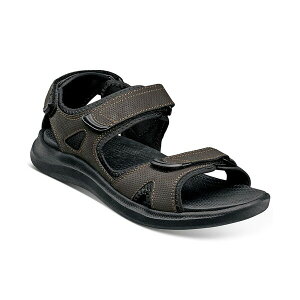 mubV Y T_ V[Y Men's Rio Vista Three Strap River Sandals Brown