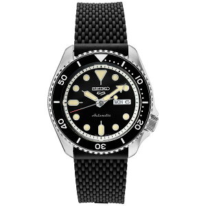 �Z�C�R�[ ���f�B�[�X �r���v �A�N�Z�T���[ Men's Automatic Sport Black Silicone Mesh Strap Watch 42.5mm Black