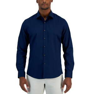 At@j Y Vc gbvX Men's Modern Classic-Fit Stretch Solid Button-Down Shirt, Created for Macy's Neo Navy