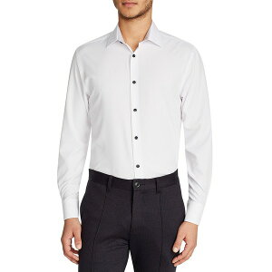 �R���X�g���N�g �����Y �V���c �g�b�v�X Men's Slim-Fit Solid Performance Stretch Cooling Comfort Dress Shirt White