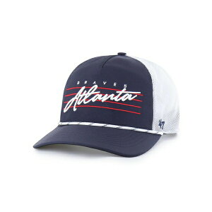 47�u�����h �����Y �X�q �A�N�Z�T���[ Men's Navy Atlanta Braves Brrr Downburst Mesh Hitch Adjustable Hat Navy