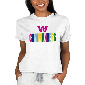 コンセプトスポーツ レディース Tシャツ トップス Washington Commanders Concepts Sport Women's TriBlend Mainstream Terry Short Sleeve Sweatshirt Top Oatmeal