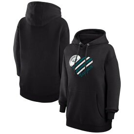 カールバンクス レディース ジャケット＆ブルゾン アウター Philadelphia Eagles GIII 4Her by Carl Banks Women's Heart Graphic Fleece Pullover Hoodie Black