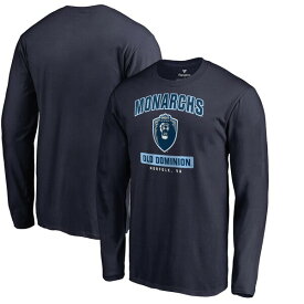 ファナティクス メンズ Tシャツ トップス Old Dominion Monarchs Campus Icon Long Sleeve TShirt Navy