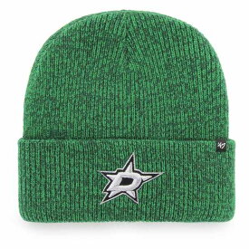 フォーティーセブン メンズ 帽子 アクセサリー Dallas Stars '47 Brain Freeze Cuffed Knit Hat Kelly Green