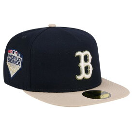 ニューエラ メンズ 帽子 アクセサリー Boston Red Sox New Era Canvas AFrame 59FIFTY Fitted Hat Navy