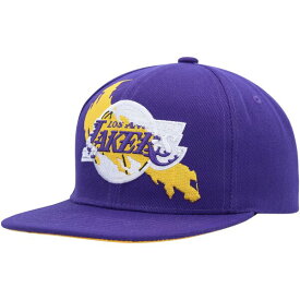 ミッチェル&ネス メンズ 帽子 アクセサリー Los Angeles Lakers Mitchell & Ness Paint By Numbers Snapback Hat Purple
