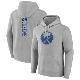 ファナティクス メンズ パーカー・スウェットシャツ アウター Buffalo Sabres Fanatics Branded Personalized Name & Number Pullover Hoodie Heather Gray