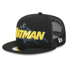 ニューエラ メンズ 帽子 アクセサリー Batman New Era Trucker 9FIFTY Snapback Hat Black