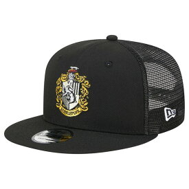 ニューエラ メンズ 帽子 アクセサリー Harry Potter New Era Hufflepuff Trucker 9FIFTY Snapback Hat Black