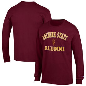 チャンピオン メンズ Tシャツ トップス Arizona State Sun Devils Champion Alumni Logo Long Sleeve TShirt Maroon