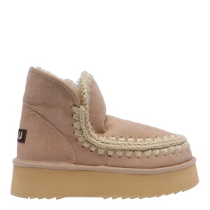 E fB[X Xj[J[ V[Y Mini Eskimo Platform Boots Beige