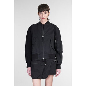 w[g O fB[X WPbgu] AE^[ Bomber Jacket In Black Cotton black