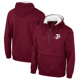 コロシアム メンズ パーカー・スウェットシャツ アウター Texas A&M Aggies Colosseum HalfZip Hoodie Maroon