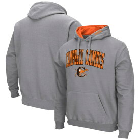 コロシアム メンズ パーカー・スウェットシャツ アウター Campbell Fighting Camels Colosseum Isle Pullover Hoodie Gray