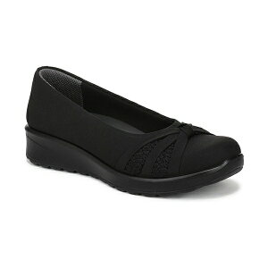 CtXgCh fB[X T_ V[Y Women's Gem Knot Washable Slip On Ballerina Flats Black Stretch Fabric