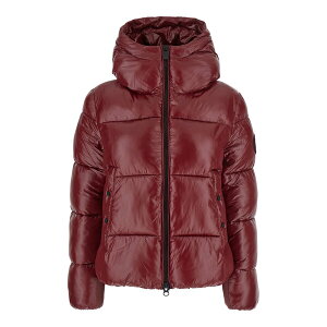 Z[uU_bN fB[X WPbgu] AE^[ 'biddy' Bordeaux Down Jacket With Hood And Logo On The Sleeve In Tech Fabric Woman Bordeaux