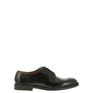 hJY Y hXV[Y V[Y Smooth Leather Lace-up Shoes Black
