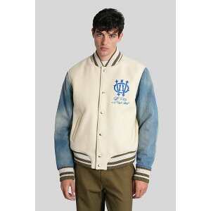 ItzCg Y WPbgu] AE^[ Bomber Jacket In Beige Wool beige