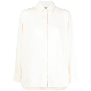 �A�[�y�[�Z�[ ���f�B�[�X �V���c �g�b�v�X Button-up silk shirt Neutrals