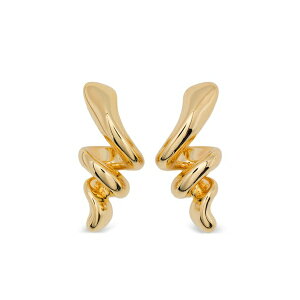 �}���A �u���b�N ���f�B�[�X �s�A�X���C�������O �A�N�Z�T���[ Small coil earrings Gold