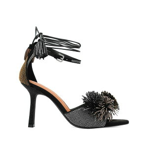 �J�[�g�W�F�C�K�[�����h�� ���f�B�[�X �T���_�� �V���[�Y 90mm pom pom embellished ankle-tie sandals Black