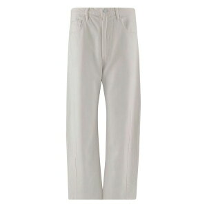 �}�U�[ ���f�B�[�X �f�j���p���c �{�g���X Wide-leg denim jeans White