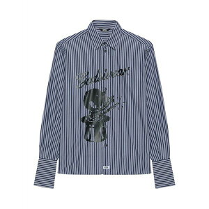 �W�[�V�[�f�B�[�G�X �����Y �V���c �g�b�v�X Striped-pattern shirt Blue