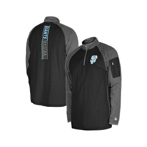 �j���[�G�� �����Y �p�[�J�[�E�X�E�F�b�g�V���c �A�E�^�[ Men's Black San Francisco Giants Father's Day Raglan Quarter-Zip Top Black