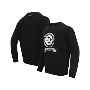 vX^_[h Y jbg&Z[^[ AE^[ Men's Black Pittsburgh Steelers Prep Knit Sweater Black